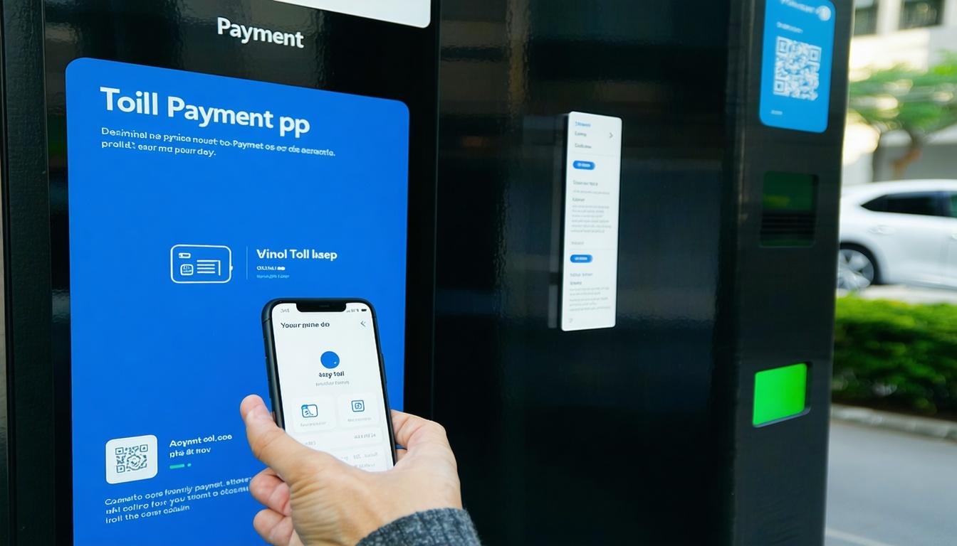 User-friendly digital toll payment app interface